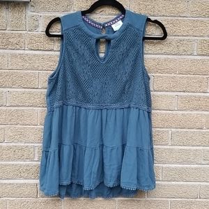 Knox Rose Baby Doll Lace Tank